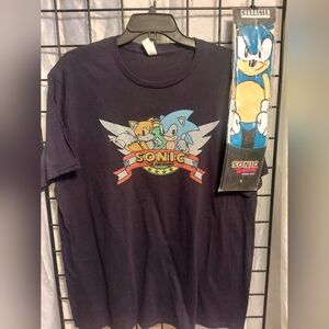 Sonic the Hedgehog graphic tee. Matching socks sold seperately.